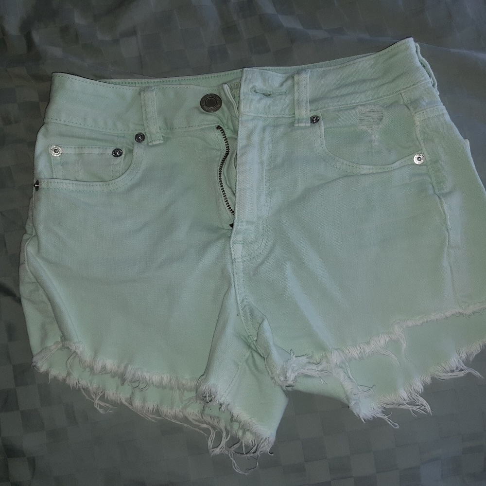 Mint green American eagle shorts